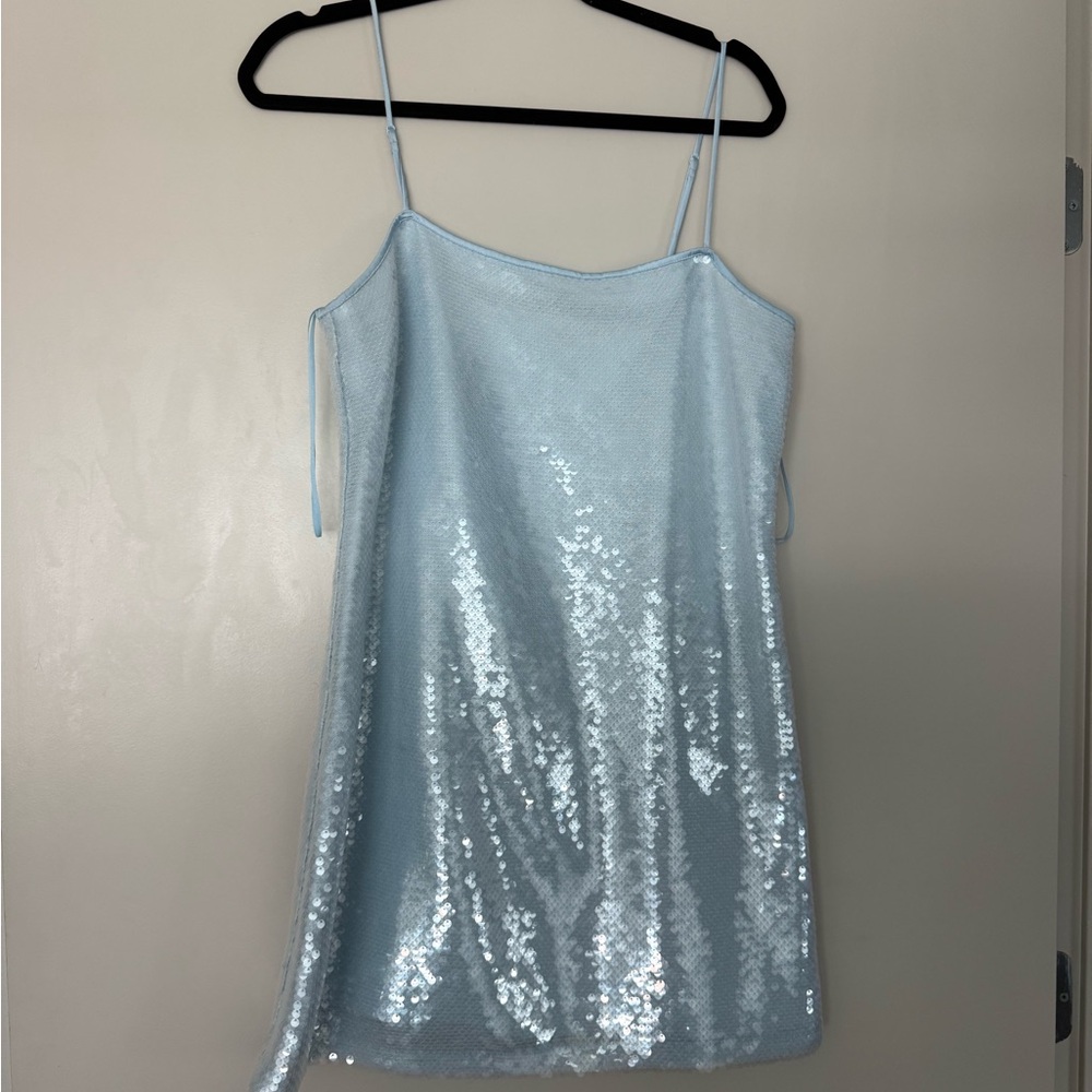 Abercrombie & Fitch Light Blue Sequin Mini Dress